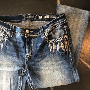 Miss me signature boot feather jeans
